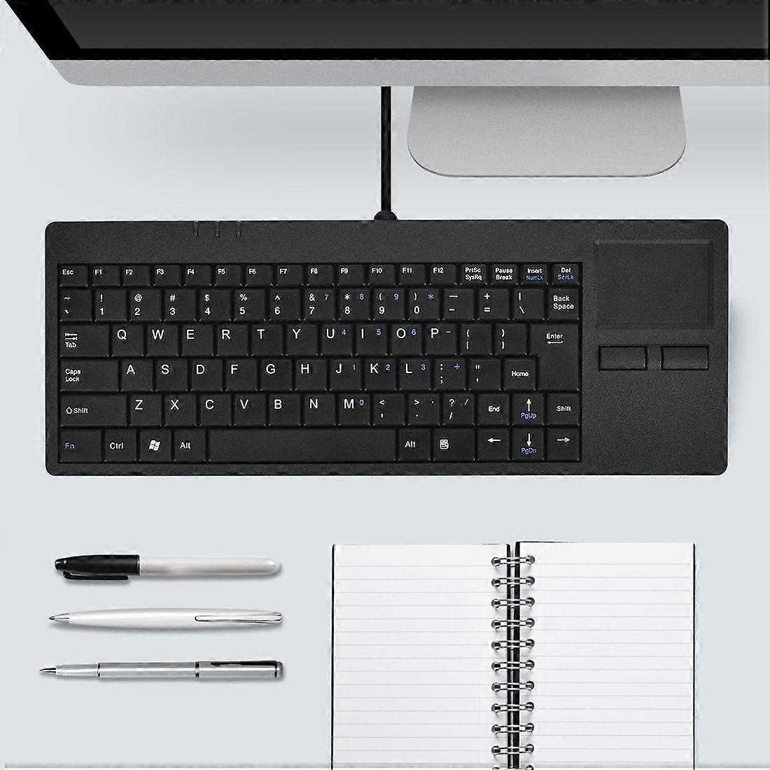 MC-818 82 Keys Touch-pad Ultra-thin Wired Computer Keyboard