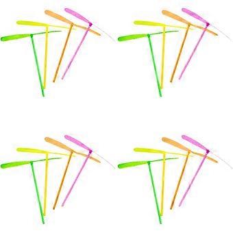 15 stuks handmatig te bedienen vliegende propellers - Retro libellenhelikopters met handmatige rotatie - Lichtgewicht vliegend speelgoed voor buiten, ideaal voor tuinspelletjes, feestjes en evenementen