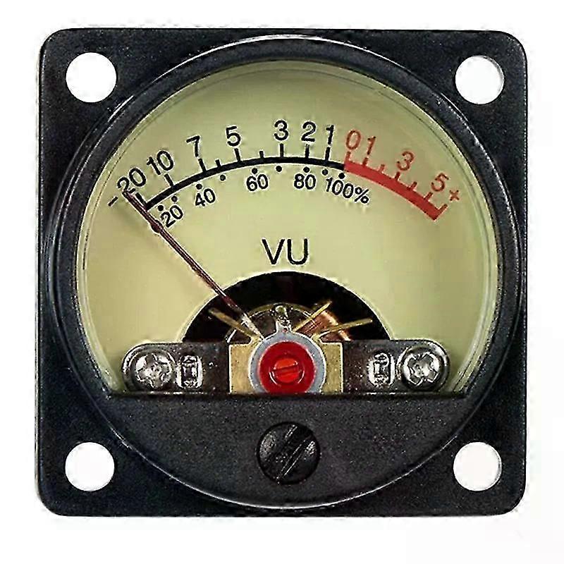 VU Level Meter TR-35 500 VU Meter Panel Mechanical Pointer Type Audio Level Meter White LED 28-38V 20MA