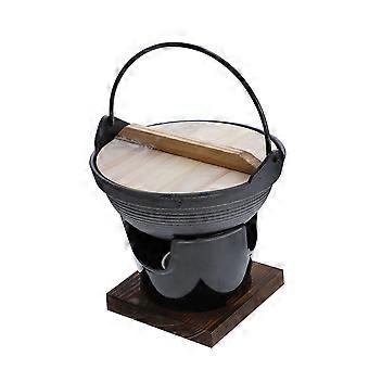 Camping Cookware Set Sukiyaki Pot with Stove Base for Outdoor Hiking Picnics Open Fire Cooking