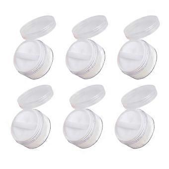 Loose Powder Box Mini Cosmetic Containers for Storage 18Pcs White