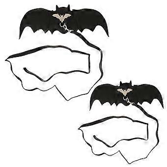1 set van 2 stuks halloween vleermuis ontwerp huisdier riem kat borst riem trektouw