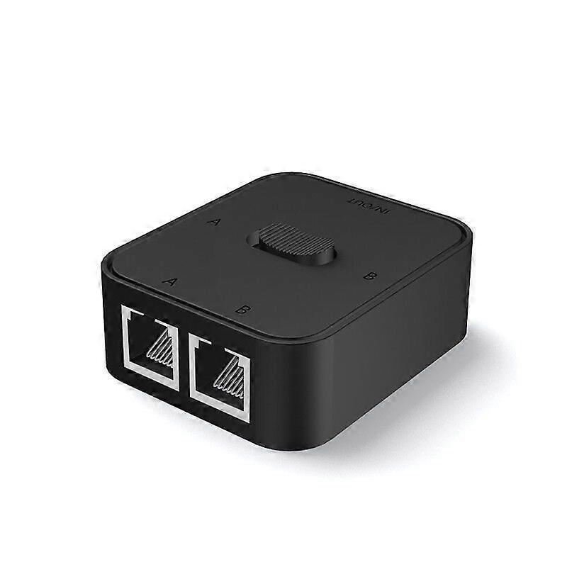 Network LAN Switch 2 Ports, RJ45 Network Key-Press Switch Splitter Selector Box