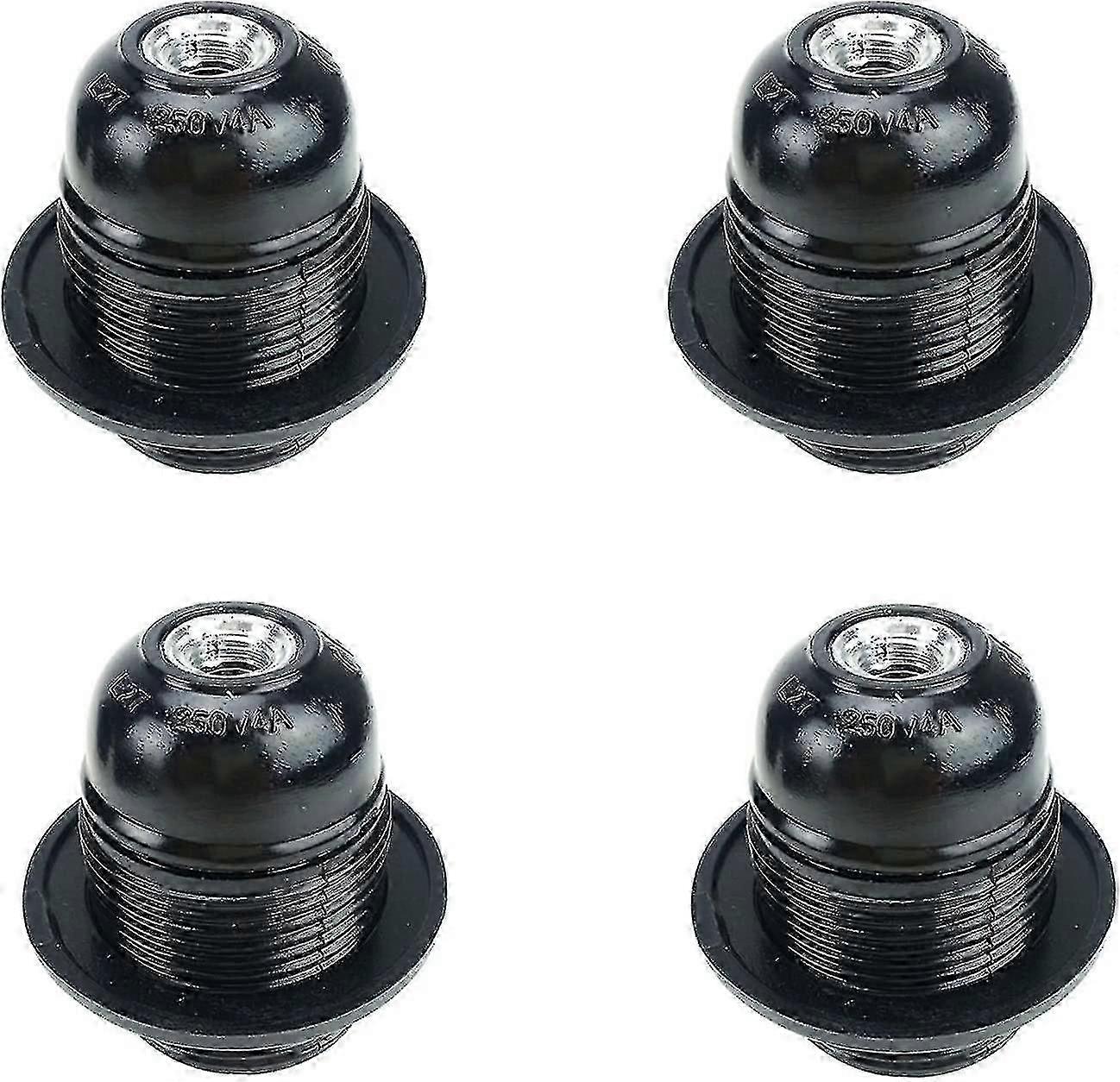 4 stykker E27 pærestik, plast solid pære socket, E27 pære socket