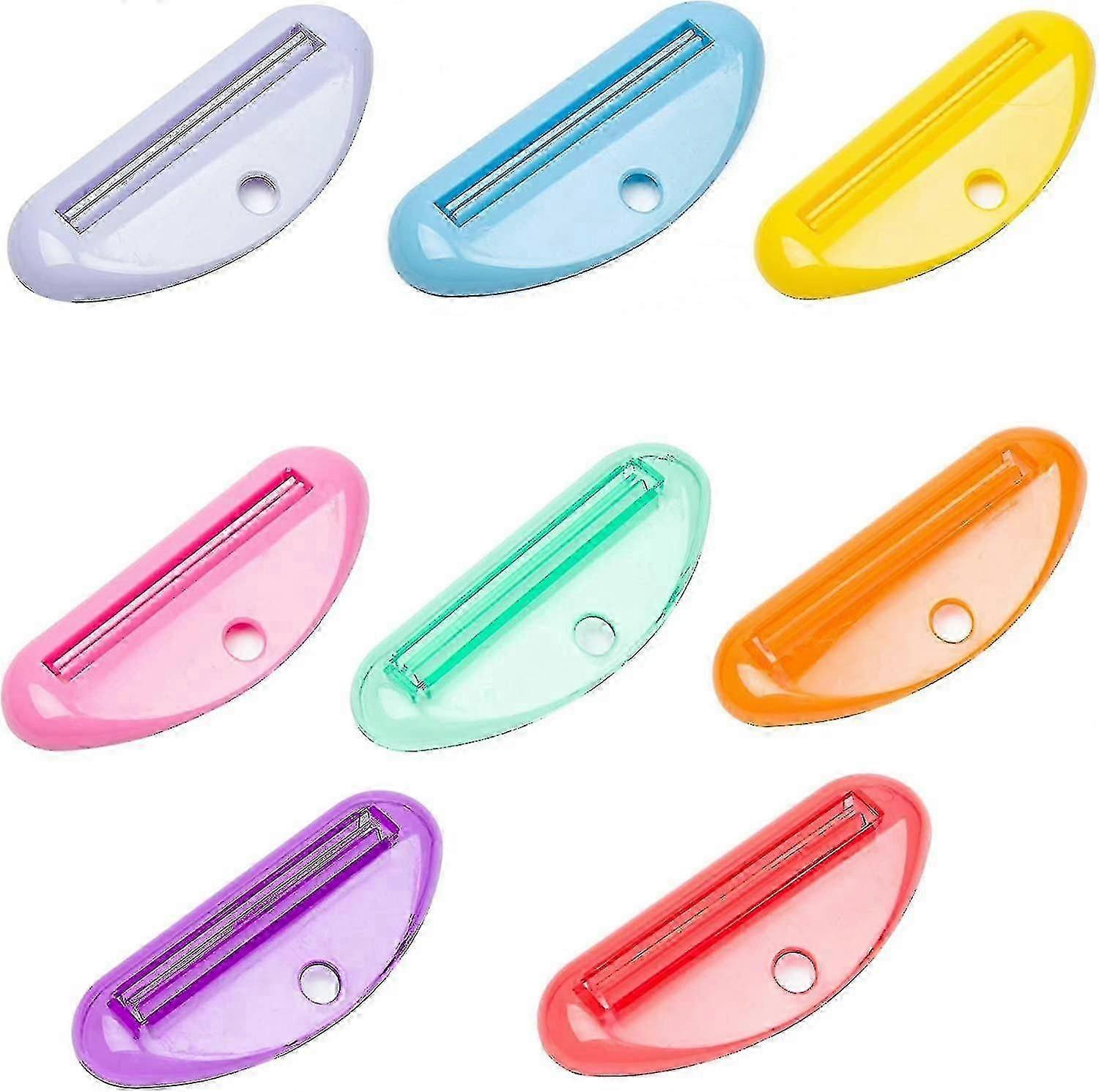 8pcs Toothpaste Squeezer,plastic Tube Squeezer Dispenser Holder Toothpaste Clips For Saving Toothpaste Tubular Items