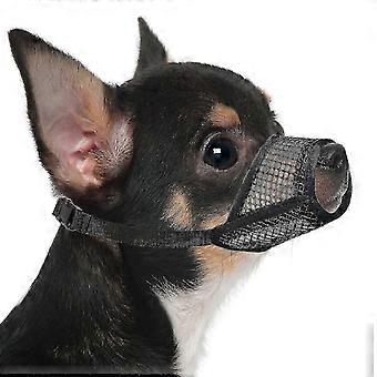 Breathable Soft Mesh Dog Muzzle, Adjustable compatible with Small/medium Dogs - Chihuahua, Poodle, Husky (labrador)