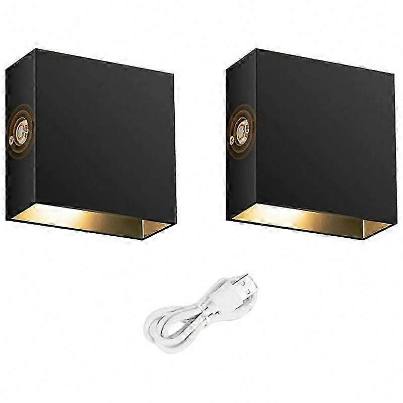 Touch Wall Lamp USB Rechargeable White Night Light, Wall Mounted Surface Fixed