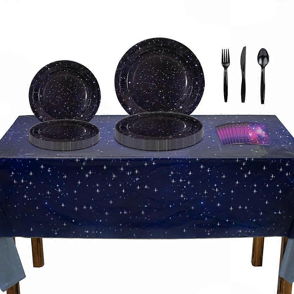 Disposable Star-Themed Tableware for Holiday Parties