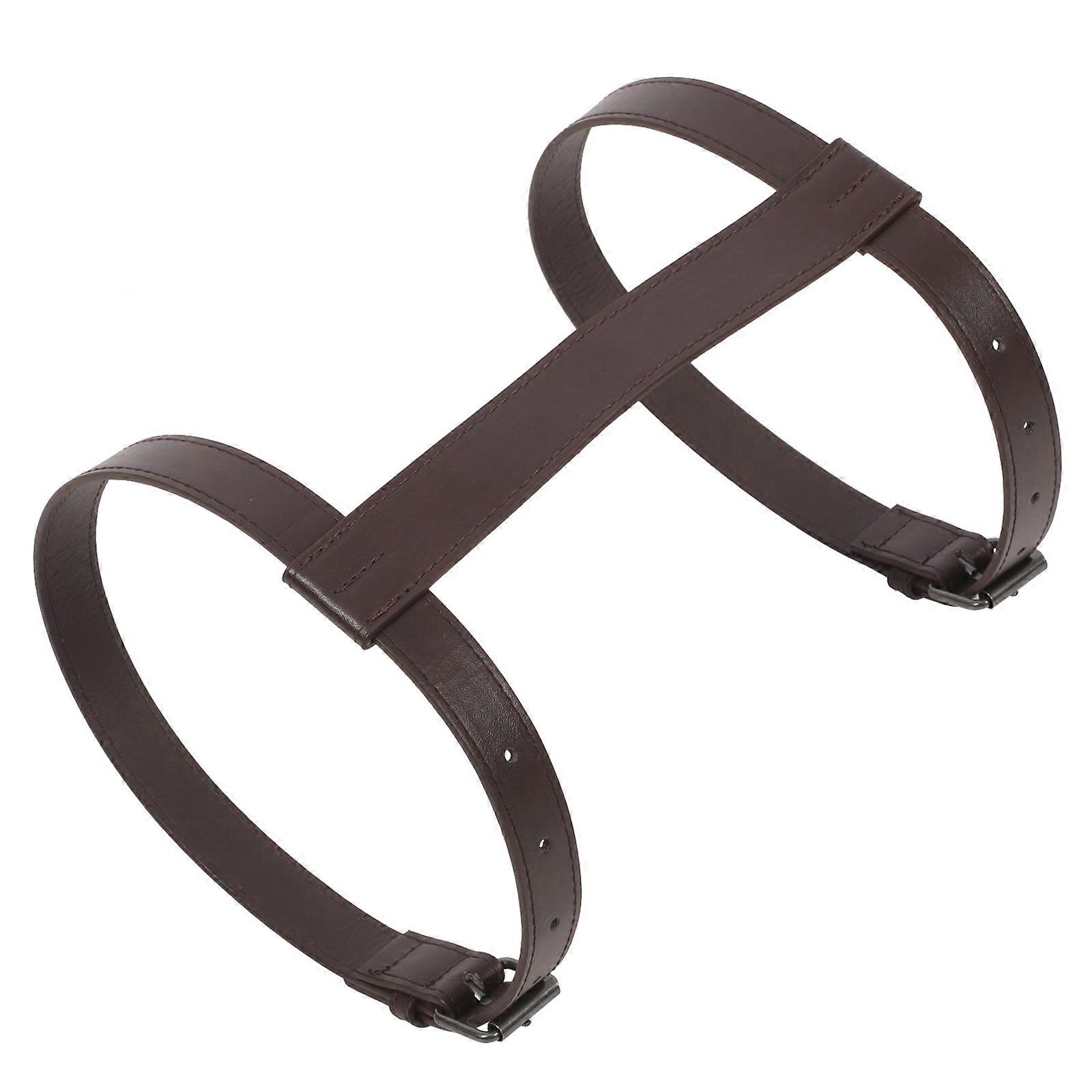 Brown Outdoor Blanket Carrying Strap for Fixing Practical PU