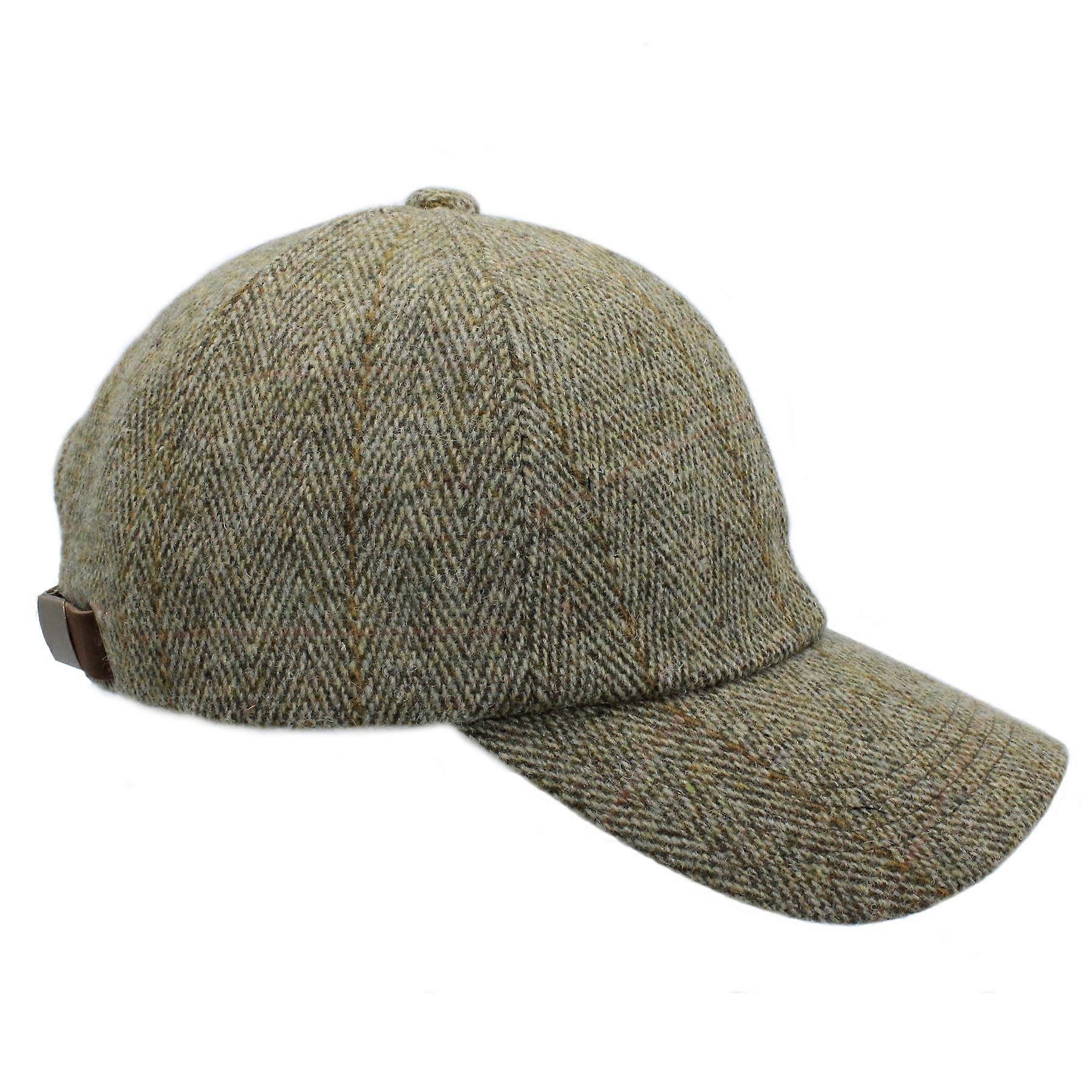 Callow Derby Tweed Baseball Cap ZH286 Sage