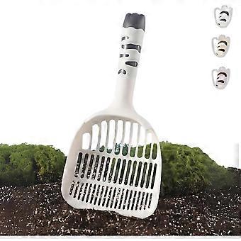 Cat Durable Litter Scoop, Varied Sifting Opening Sizes, Deep Shovel and Large Surface for Quick and Easy Sifting (White)
