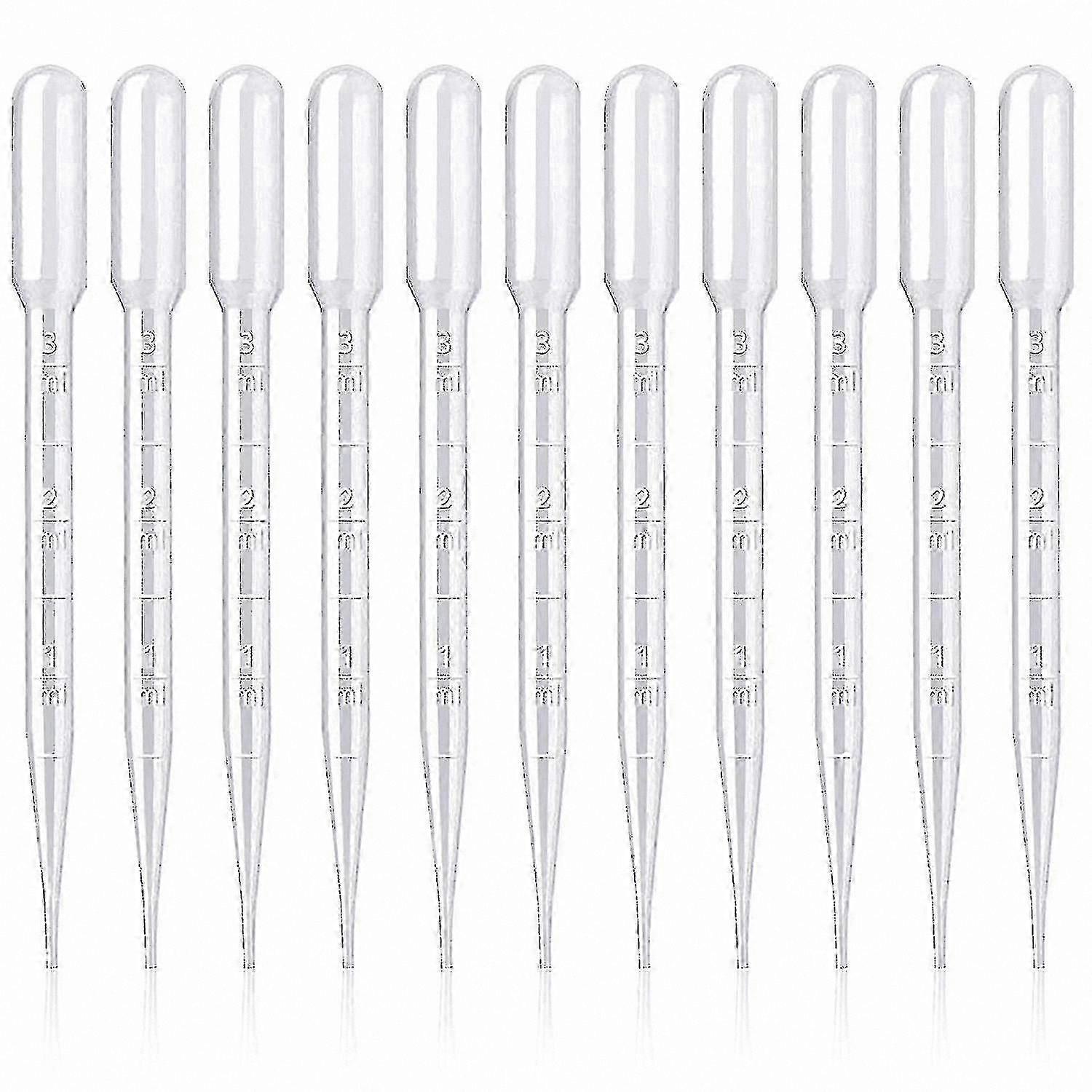 3ml Lab Pipettes, 200 Pack, Disposable Plastic Transfer Tools for Scientific Experiments