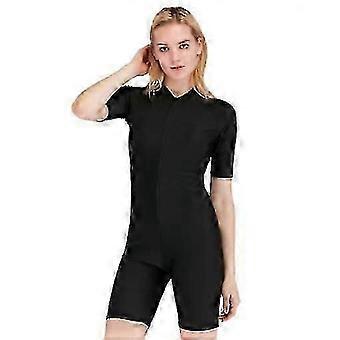 One-piece Short-sleeve Sun Protection Swimsuit for Men and Women