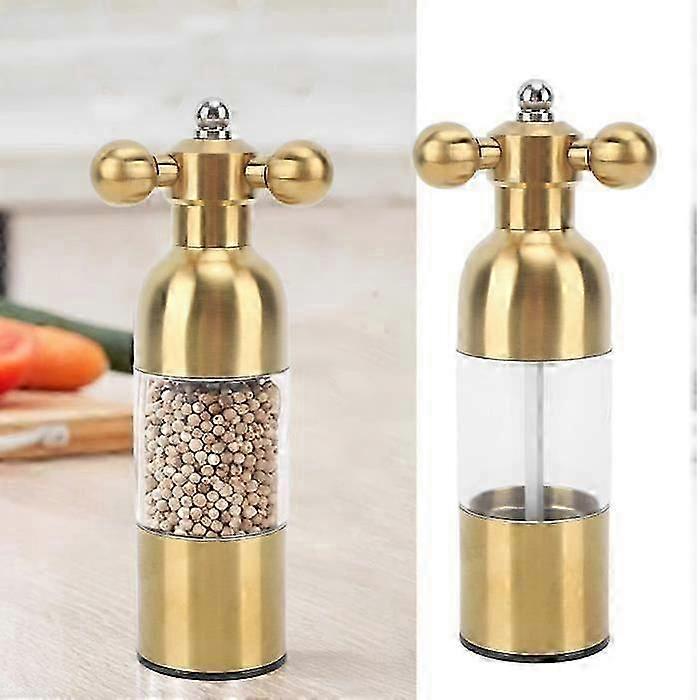 Refillable Gold Stainless Grinder Pair
