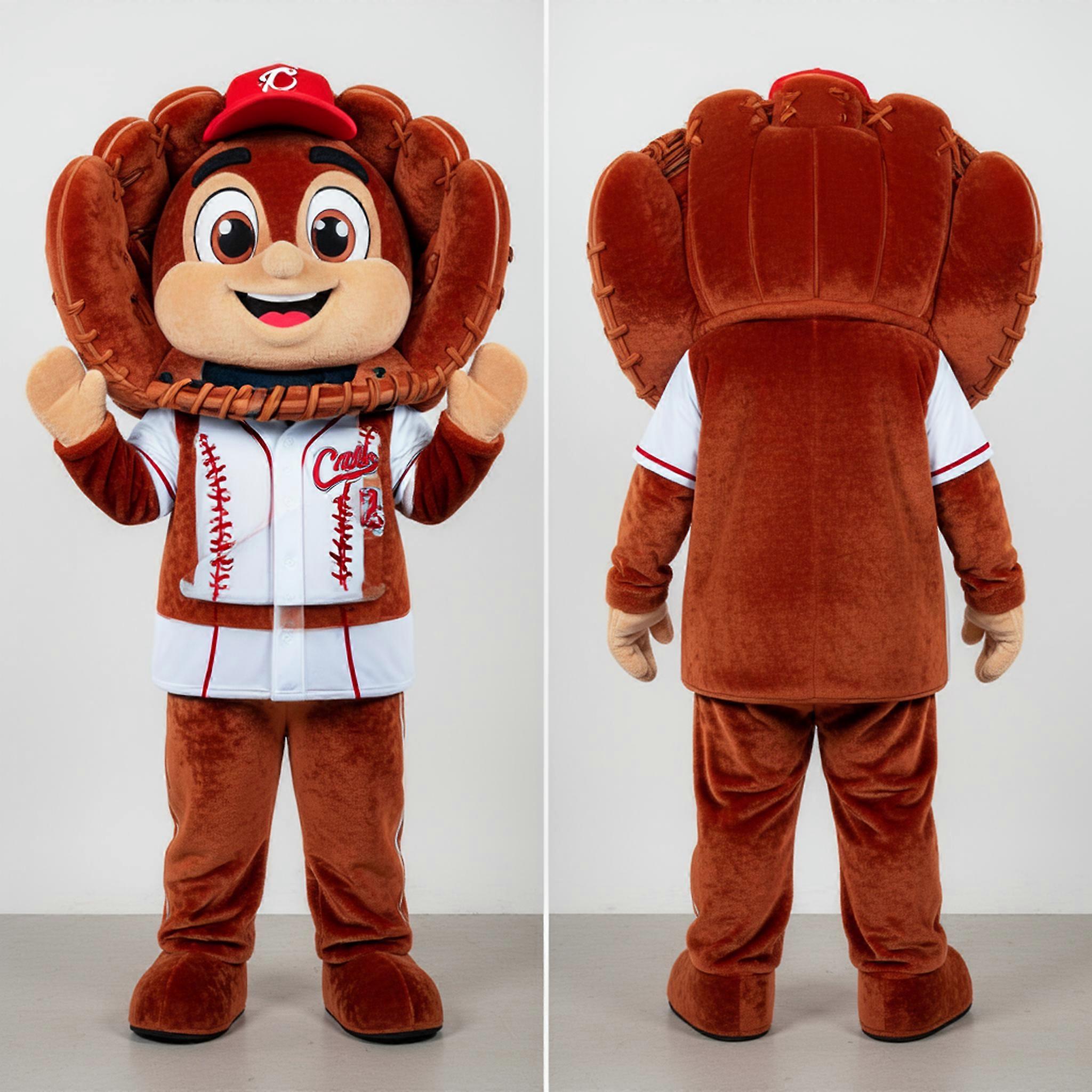 MASTICOT Rust Colored Rounded Baseball Glove Mascot