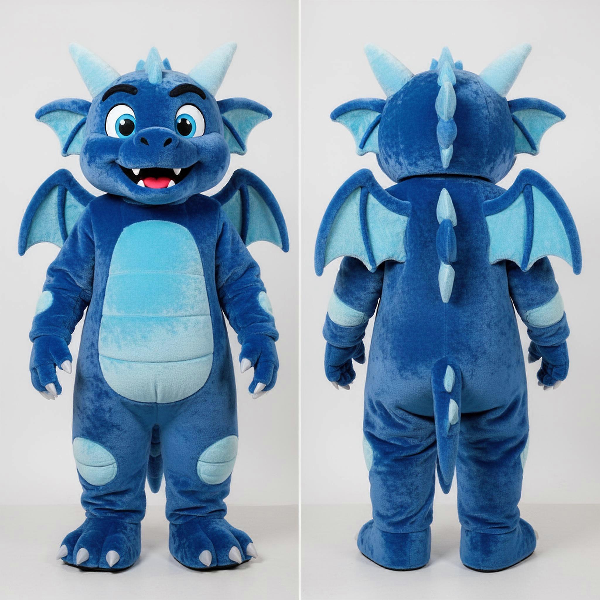 MASTICOT Blue Stone Faced Gargoyle Mascot