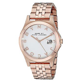 Marc by Marc Jacobs Slim Quartz Analog Women's Watch with Stainless Steel Bracelet Gold Plated MBM3392