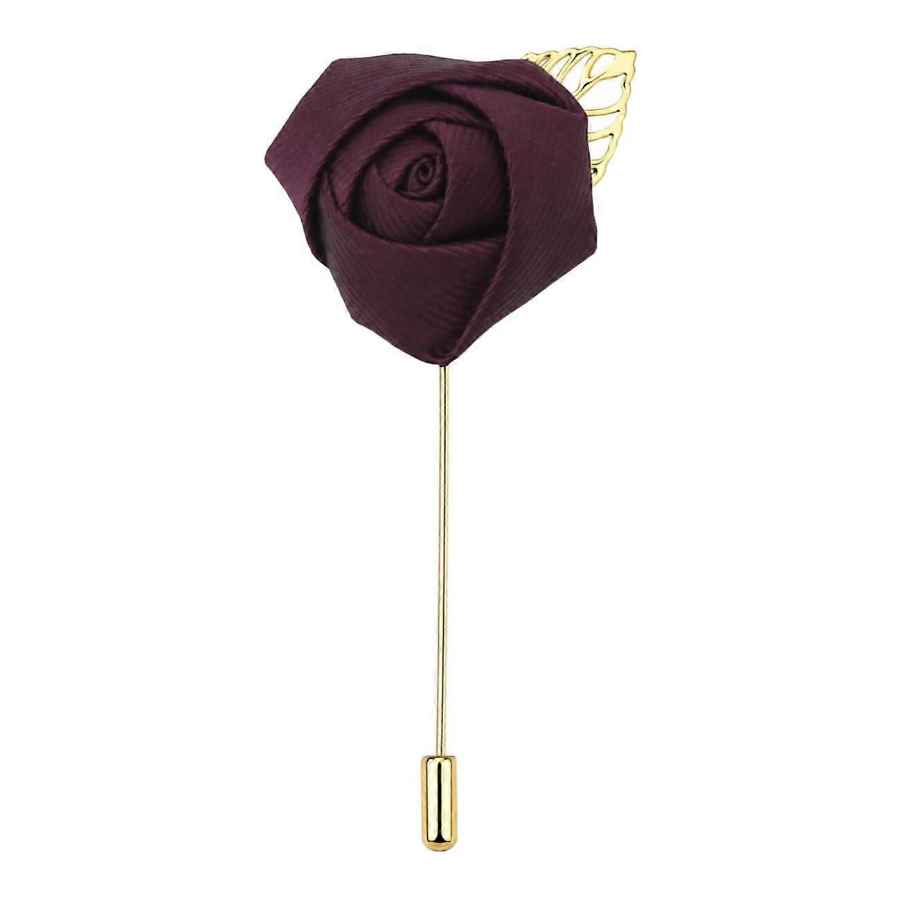 Wine Red Plain Twill Lapel Pin