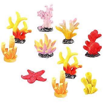 Artificial Coral Aquarium Coral Ornament for Decoration 30Pcs Resin Fish Tank Decor