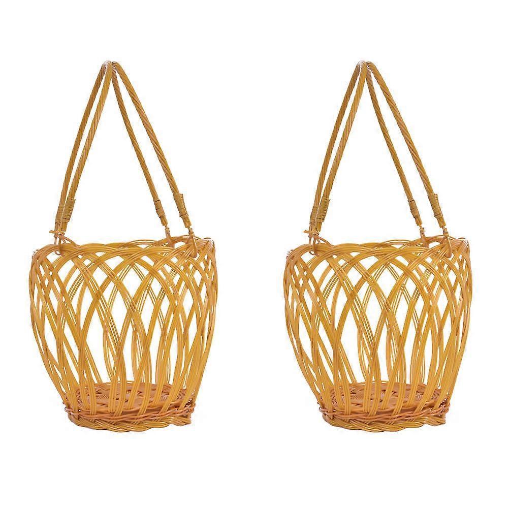 Sturdy Light Brown Wine Basket Set