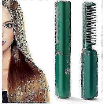 Portable Mini Hair Straightening Brush USB Rechargeable Anti-Scald Ceramic 3D Comb for European Market