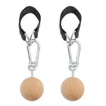 Houten Pull-up Grepen, Antislip Handgrepen met Riemen voor Krachttraining