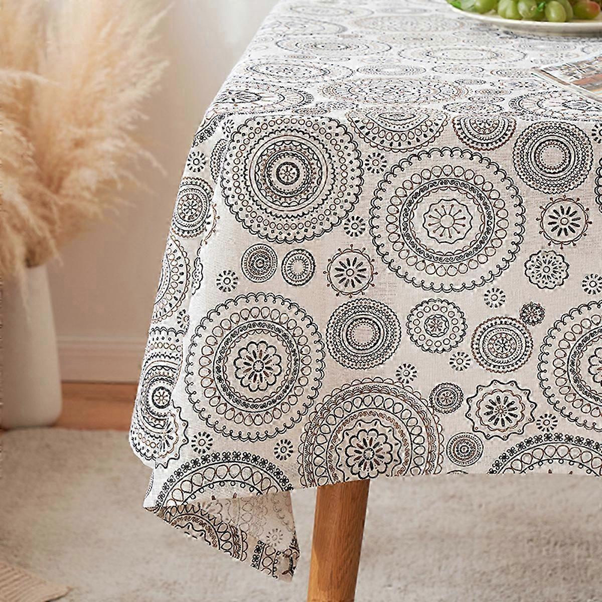 Rectangular Plastic Tablecloth Cover, Splash Resistant & Wipeable Design for Indoor Dining, Outdoor Camping