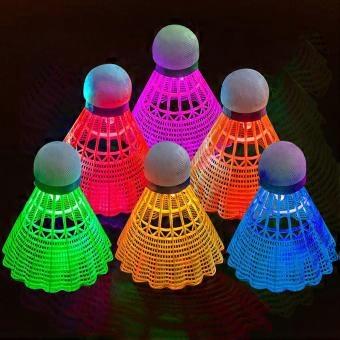 Led badmintonballen, 6 stuks lichtgevende shuttles voor indoor/outdoor sport