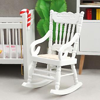 Baby Doll Crib 1:12 Dollhouse Furniture Set Baby Cot Rocking Horse