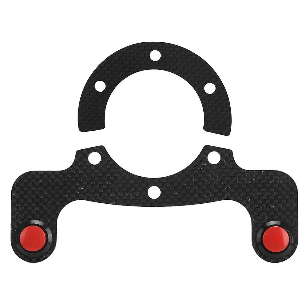 Steering Wheel Horn Button, Carbon Fiber External Horn Button Kits for 6 Bolts Steering Wheel (Dual
