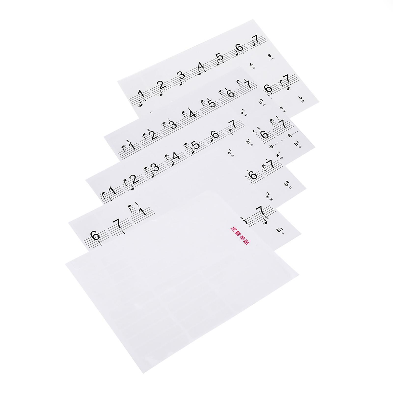 Removable 88 Keys Piano Electronic Keyboard Note White Keys Stickers Labels()