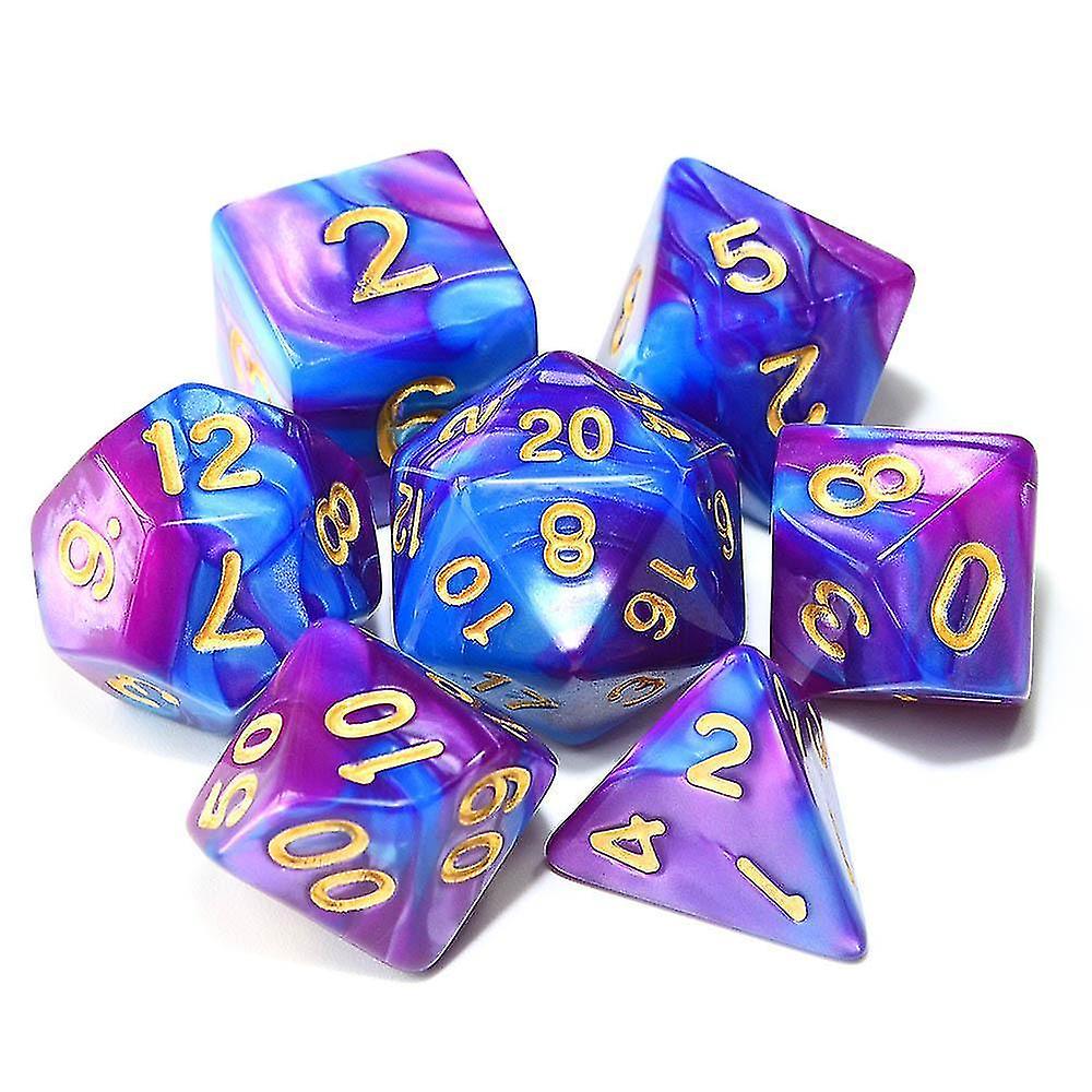 00 Turquoise Purple Rpg Jeu de Plateau Dnd Dice Set