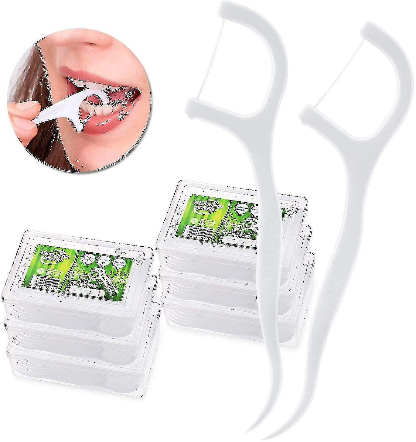 Dental Floss - 180 Pcs Dental Floss, Dental Floss Sticks Disposable Oral Cleaning Floss