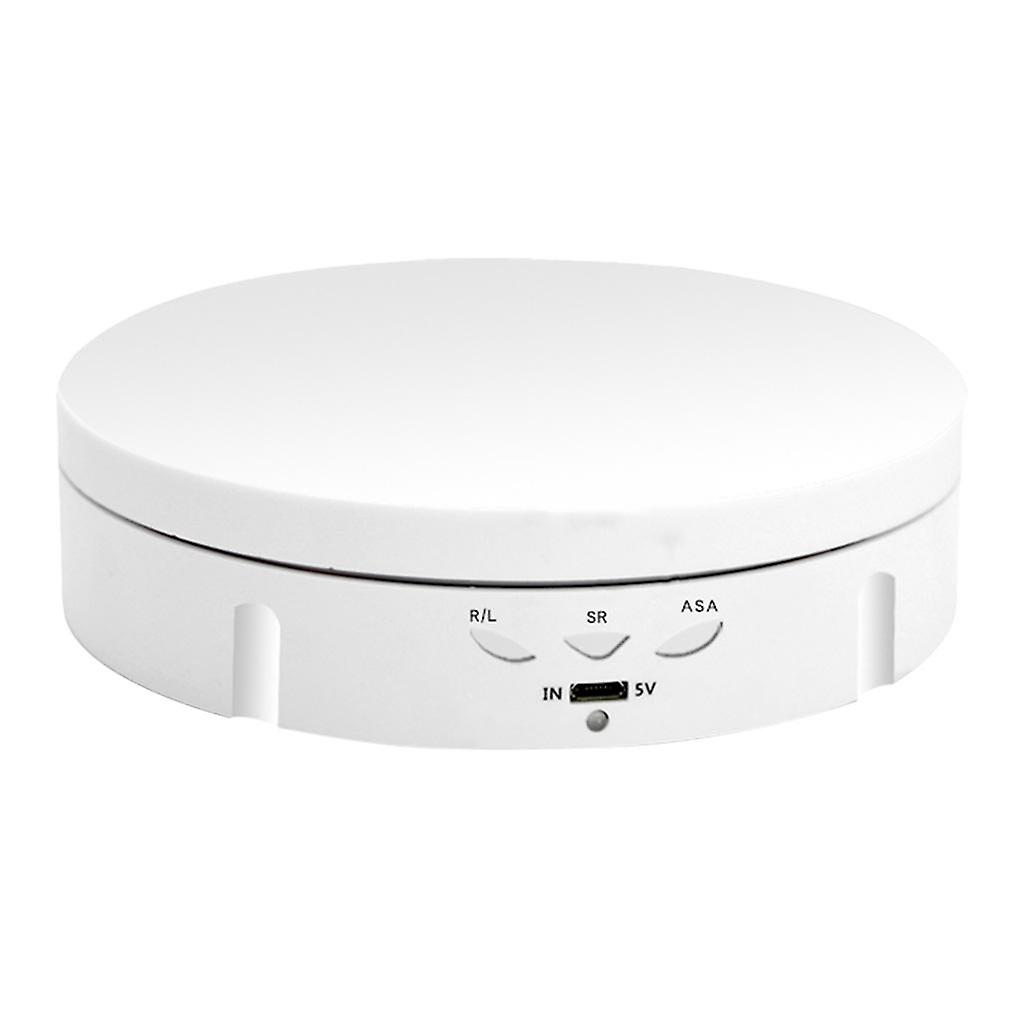 360 Rotating Turntable for Photography, Automatic Revolving Platform White