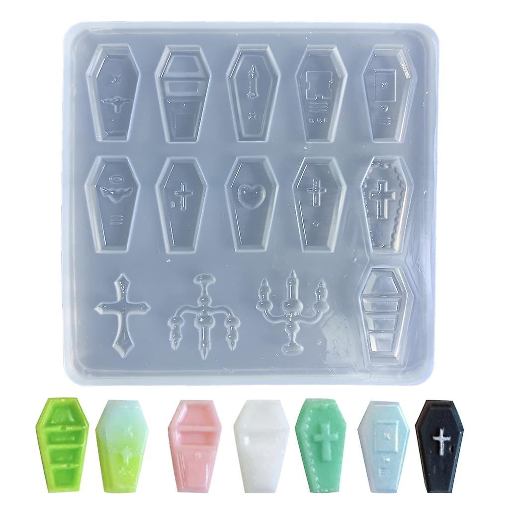 Tiny Coffin Silicone Mold Halloween Decor Resin Epoxy Casting Mold Quicksand