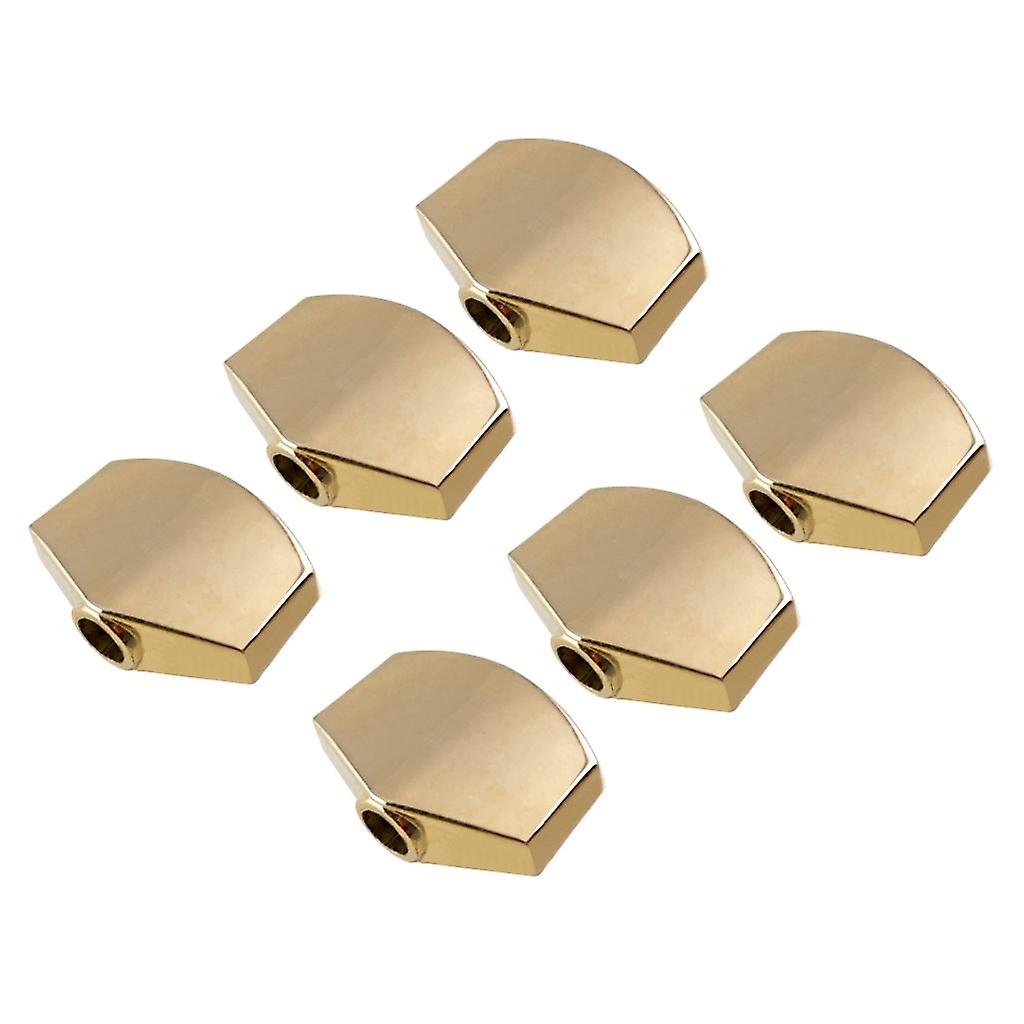 6pcs Guitar Tuning Pegs Tuners Machine Heads Replacement Knobs Pentagon Gold