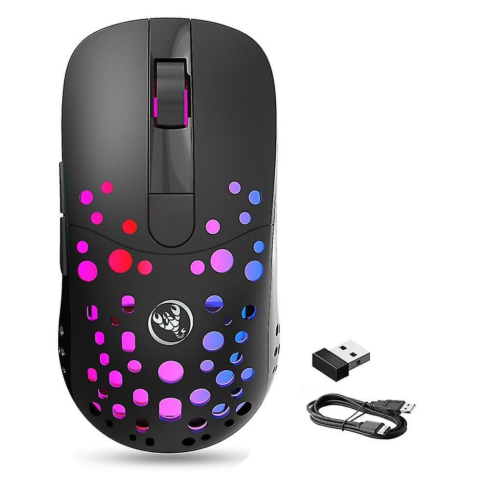T100 Wired Wireless Mouse 2.4g Dual-mode Mouse Rgb Light-emitting 6d Programmable Mouse For Comput