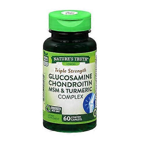 Nature's Truth  Triple Strength Glucosamine Chondroitin MSM Complex, 60 Tabs (Pack of 1)