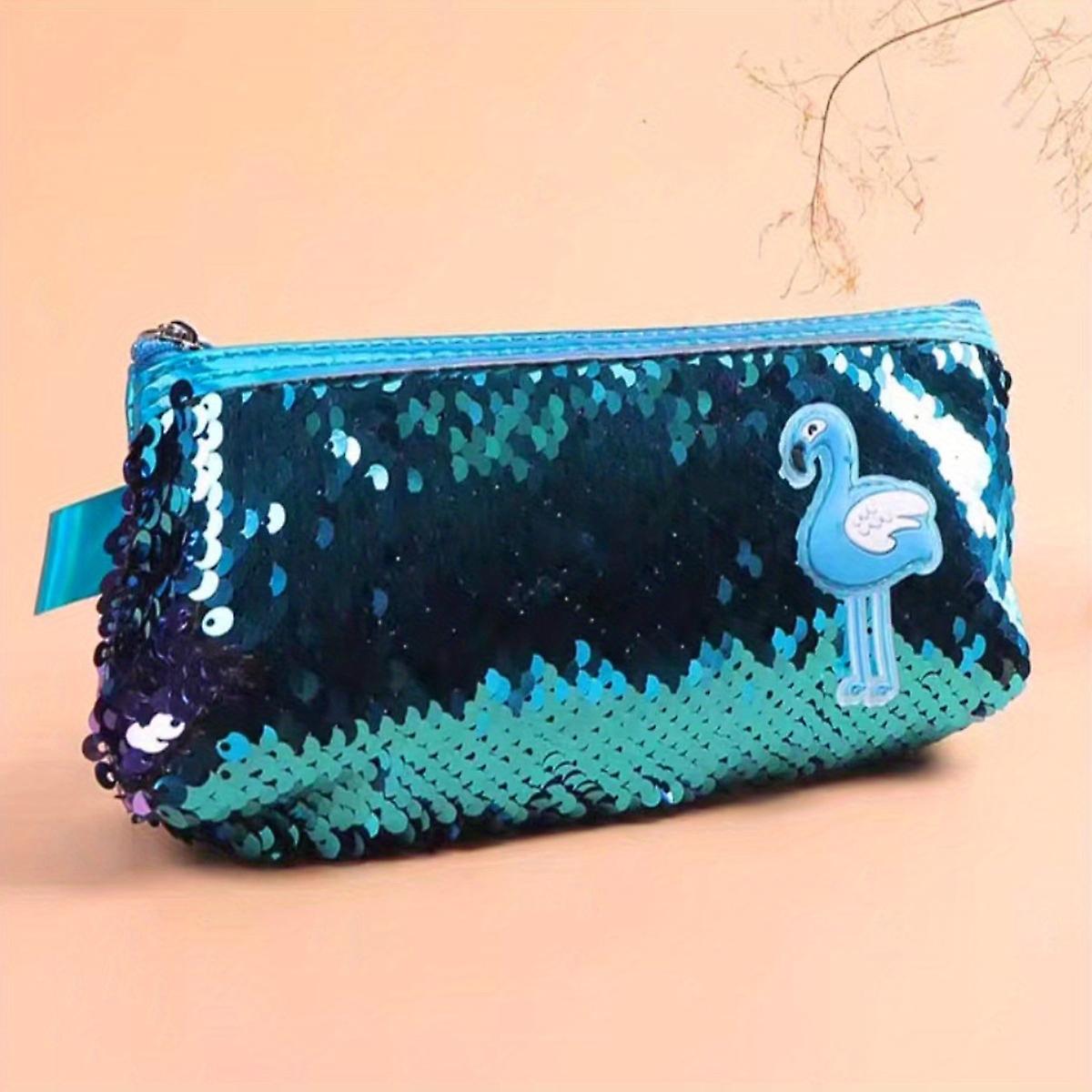 Błyszcz i błyśnij dzięki temu kolorowemu piórnikowi flamingo - idealny dla studentów!