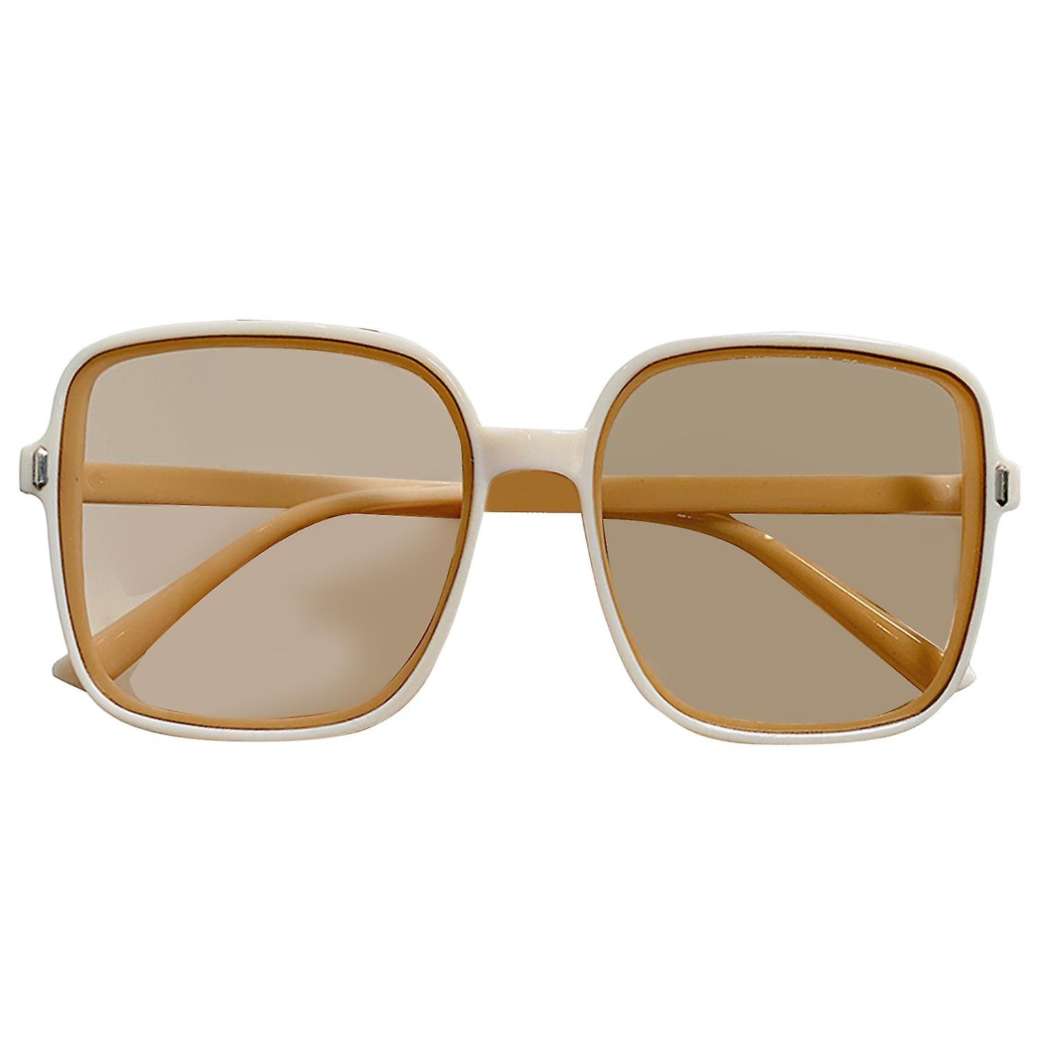 Sunglasses All-match Clear UV-proof Big Square Frame Gradient Sun Glasses for Taking Vacation