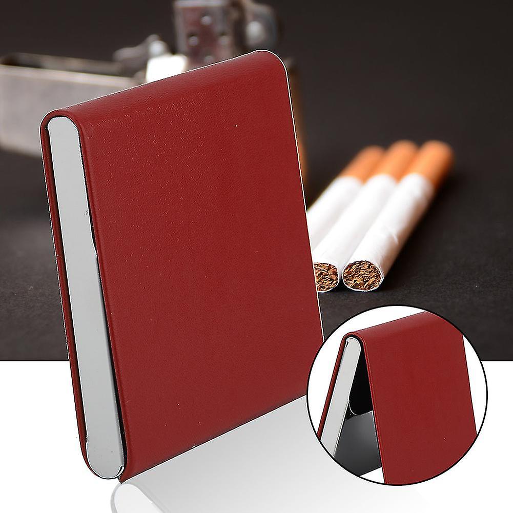 Hold 10 Cigarettes PU Leather Nice Gift Smoker Cigar Case (Red)