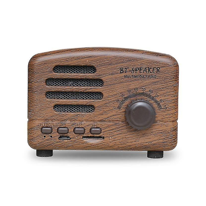Retro Mini Bluetooth-compatible Speaker Fm Radio Subwoofer Portable Mini Speaker Support Tf Card Player