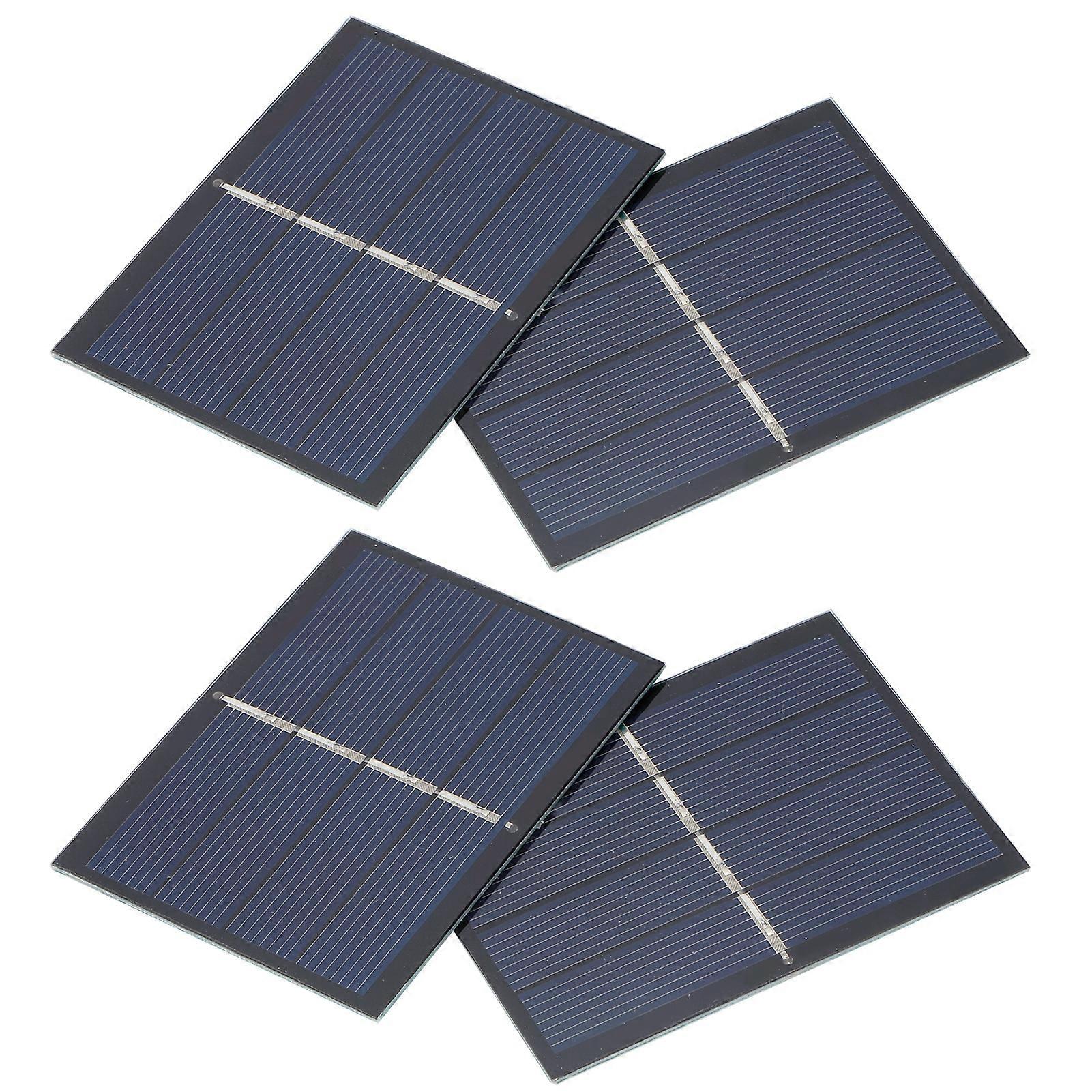 Solar Panel 4pcs 0.65W 2V DIY Solar Panel Module System for Solar Toy Light Battery Charging Home Lighting 60x80mm
