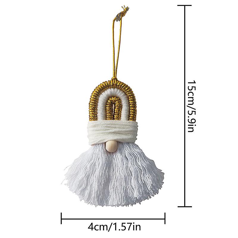 Macrame Ornamente de pom de Crăciun Mini Macrame perete Boho Ornamente de Crăciun Manual bumbac țesut decor consumabile de Crăciun