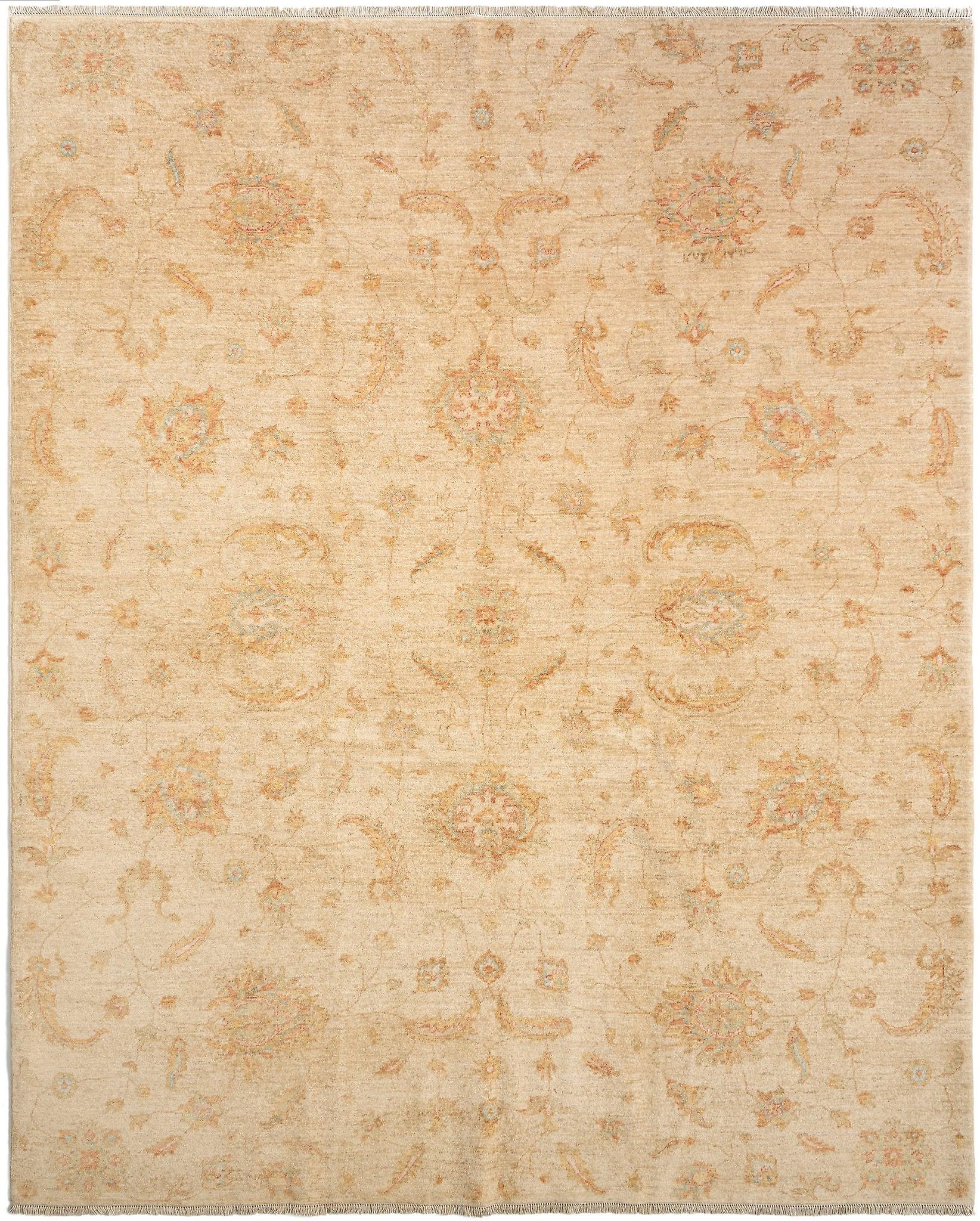 ハドルンカイザー243x301ベージュ手作りパキスタン絨毯