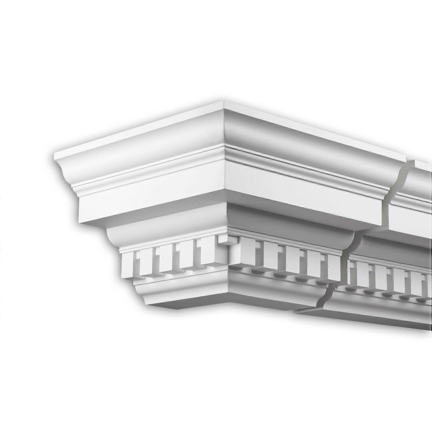 Profhome Decor 1 x External angle joint element 402211 Profhome white Rigid polyurethane foam pre-primed lightweight, sturdy