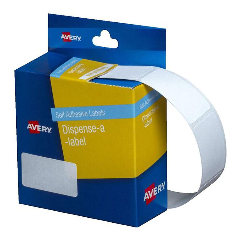 Avery White Label Dispenser Multi Purpose Handy Removable Adhesive 19x36mm