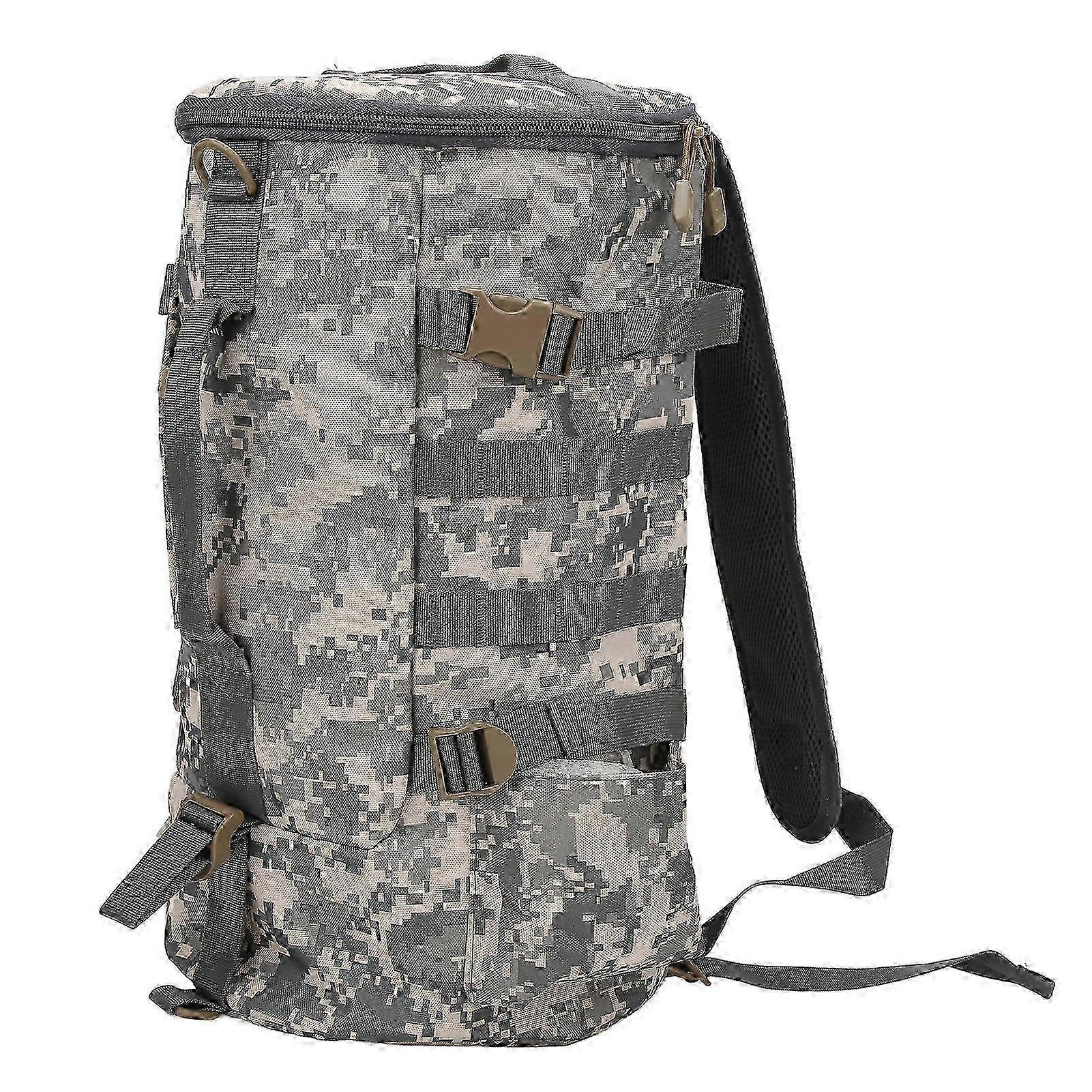 Fishing Gear Backpack Cylindrical Fishing Accessories Bag with Rod Holder for Outdoor Fishing Fishing Accessories Backpack