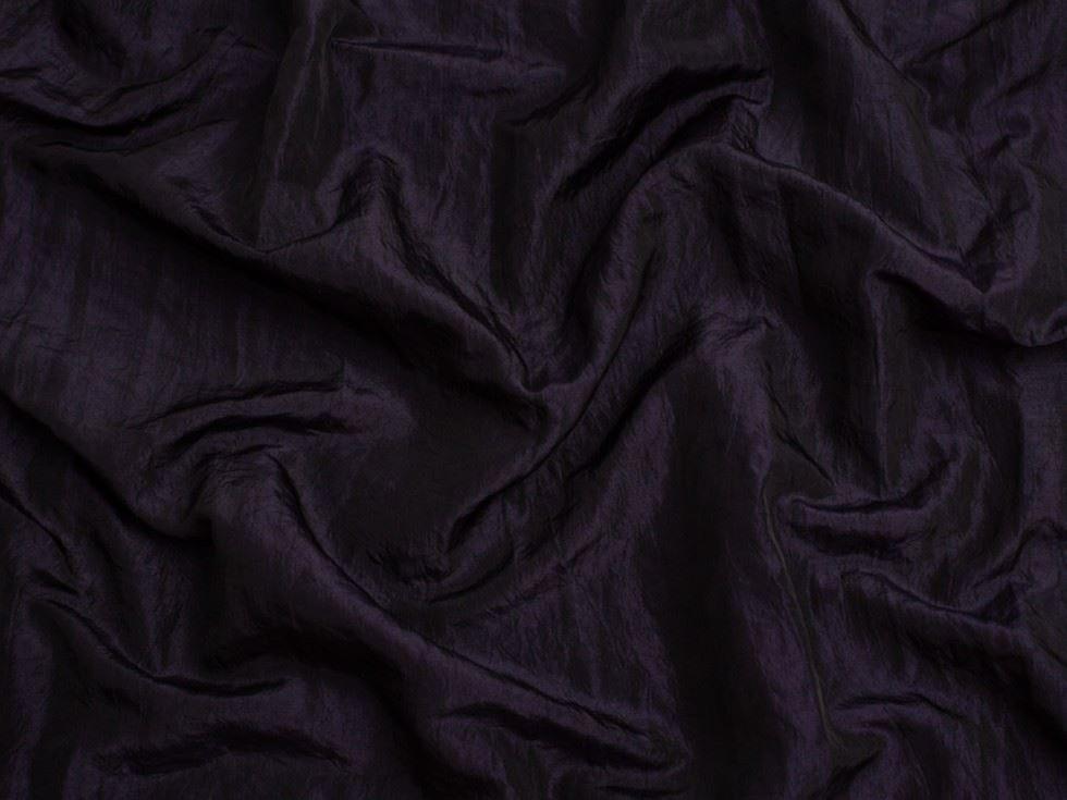 Minerva Crushed Taffeta Fabric Dark Carbon Grey - per metre