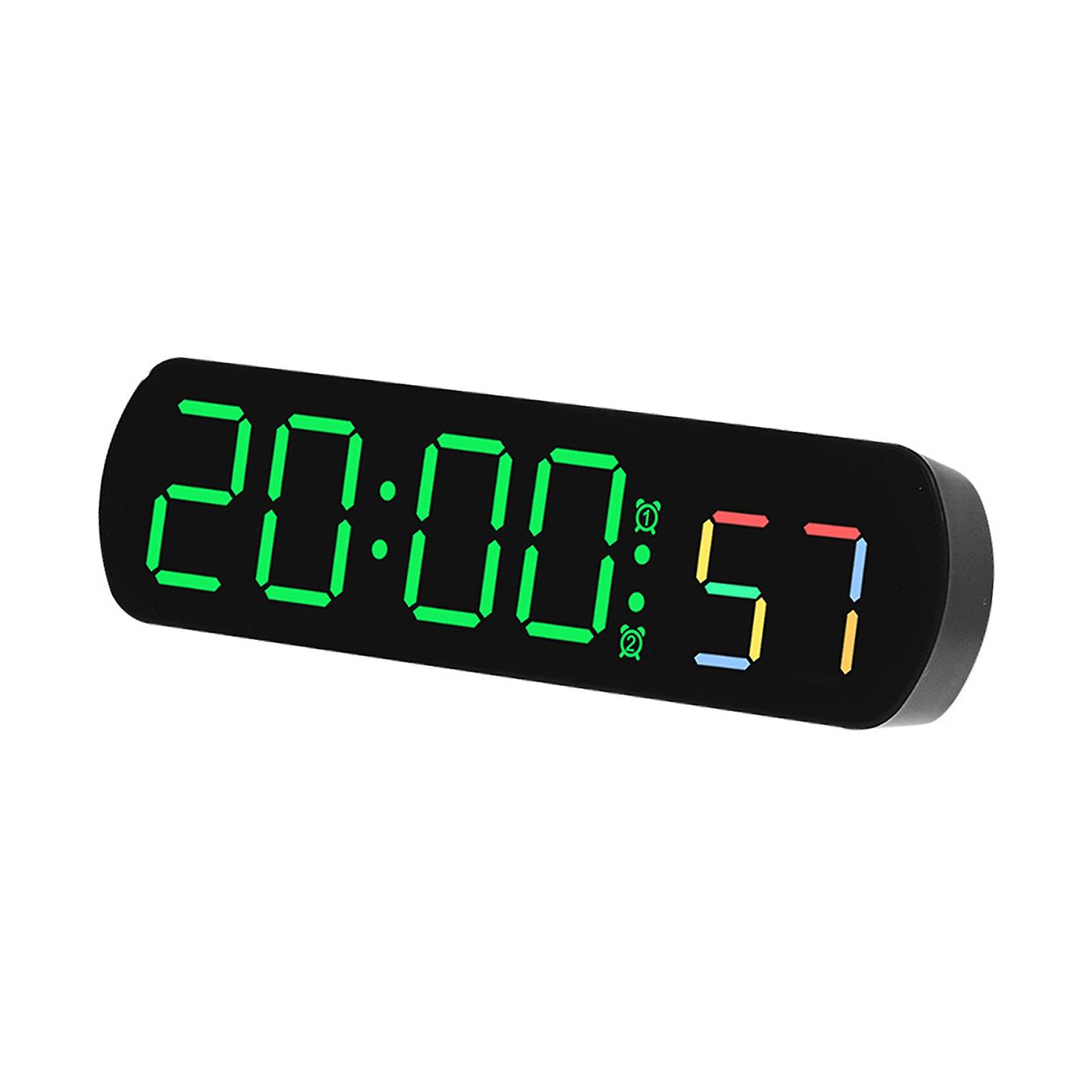 Table Clock LED Display Digital Wall Clock for Bedside Study Room Decoration Black and White